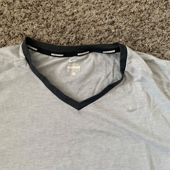 Nike Mens Running Dri-Fit V-Neck Athletic Shirt Size XL - Picture 3 of 7
